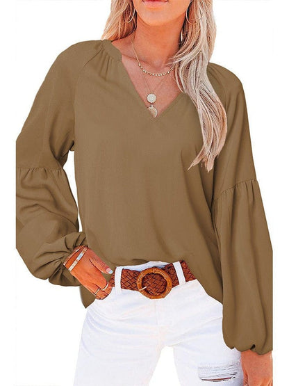 Bell Sleeve Crewneck Lace Floral Textured Babydoll Blouse