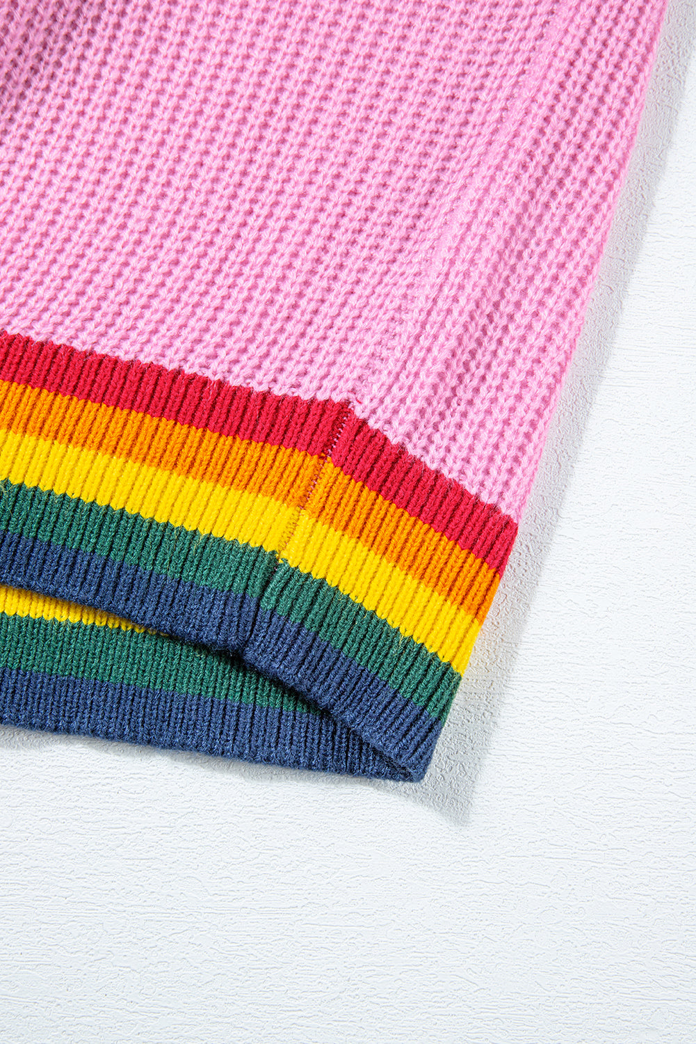 Festive Glitter Stripe Trim Casual Sweater