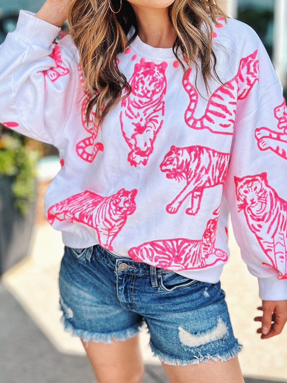 Fierce Pink Leopard Print Sweater