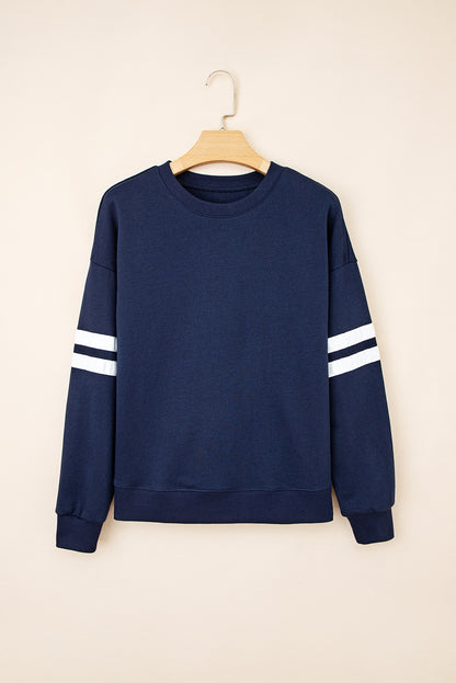 varsity stripe sweatshirt