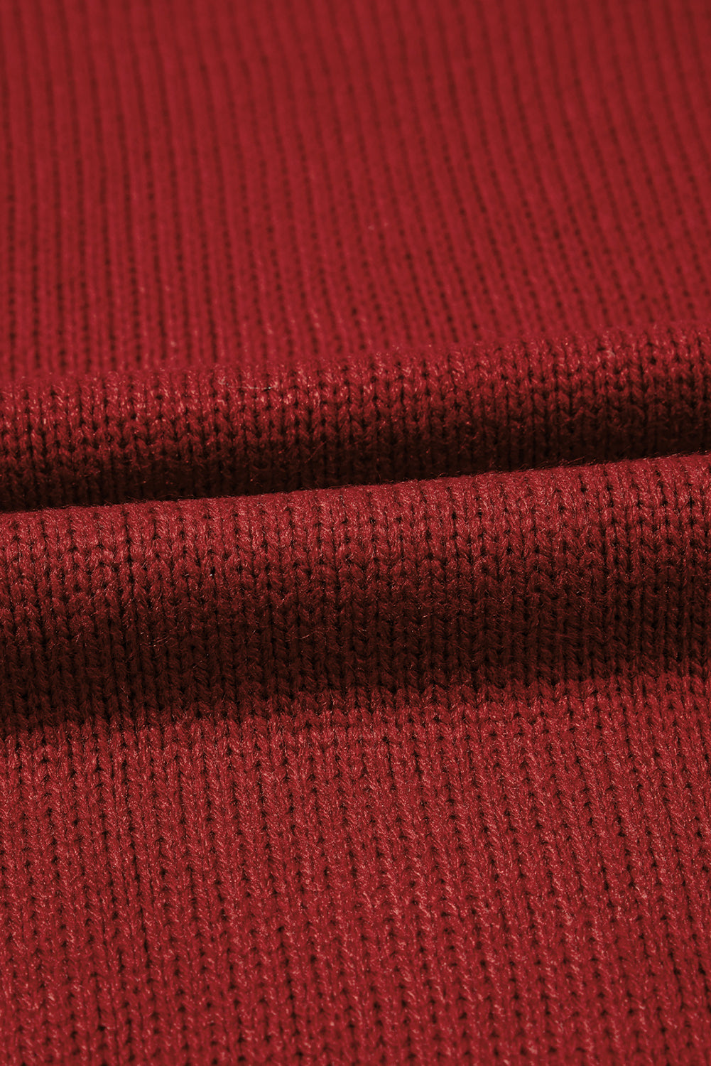 Burgundy Front Pocket and Buttons Closure Cardigan