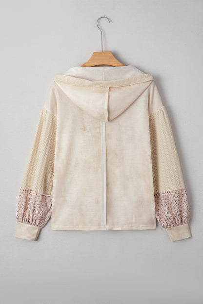 floral patchwork hoodie