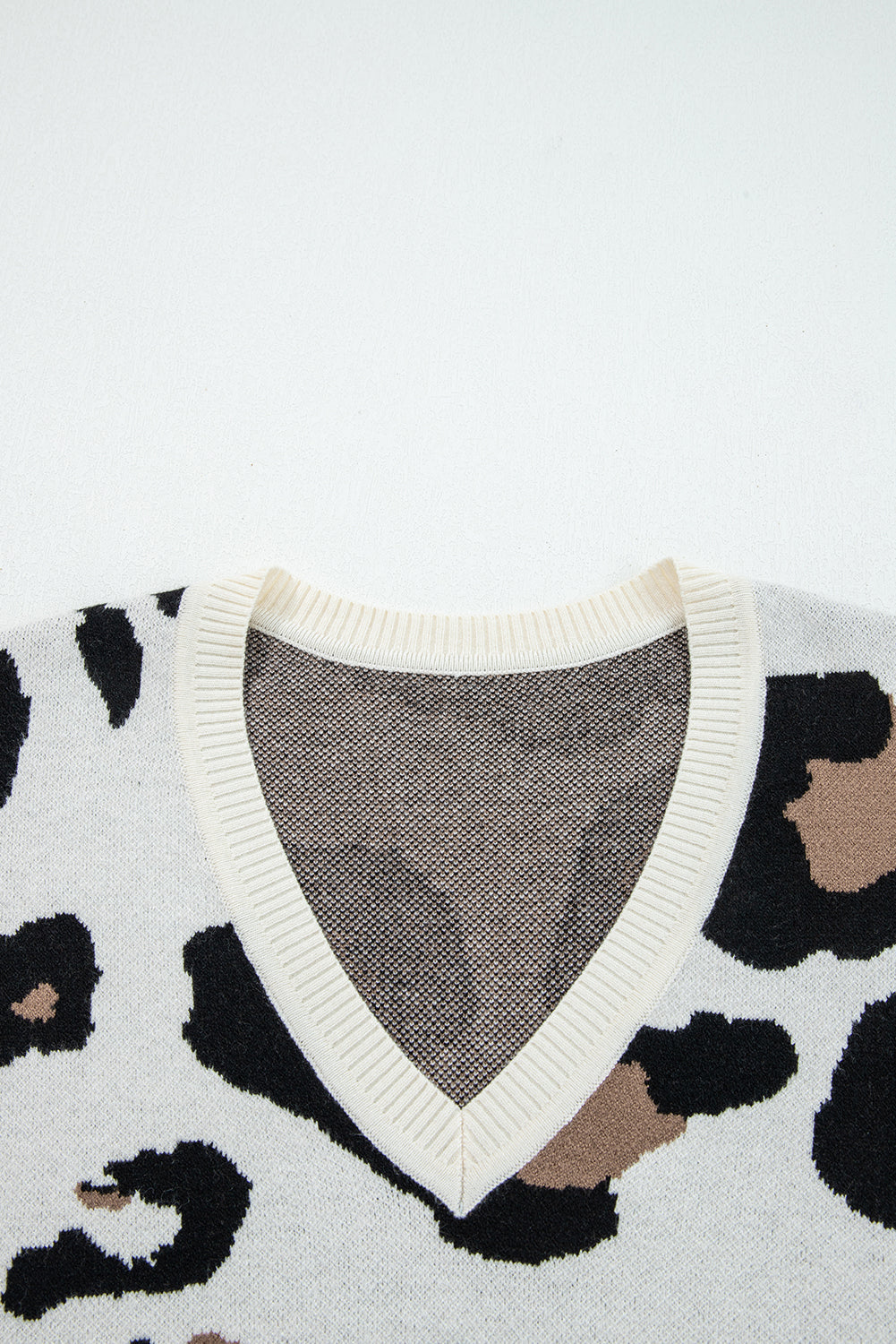 leopard patchwork sweater