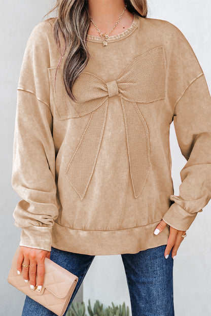 big bow pullover sweatshirt