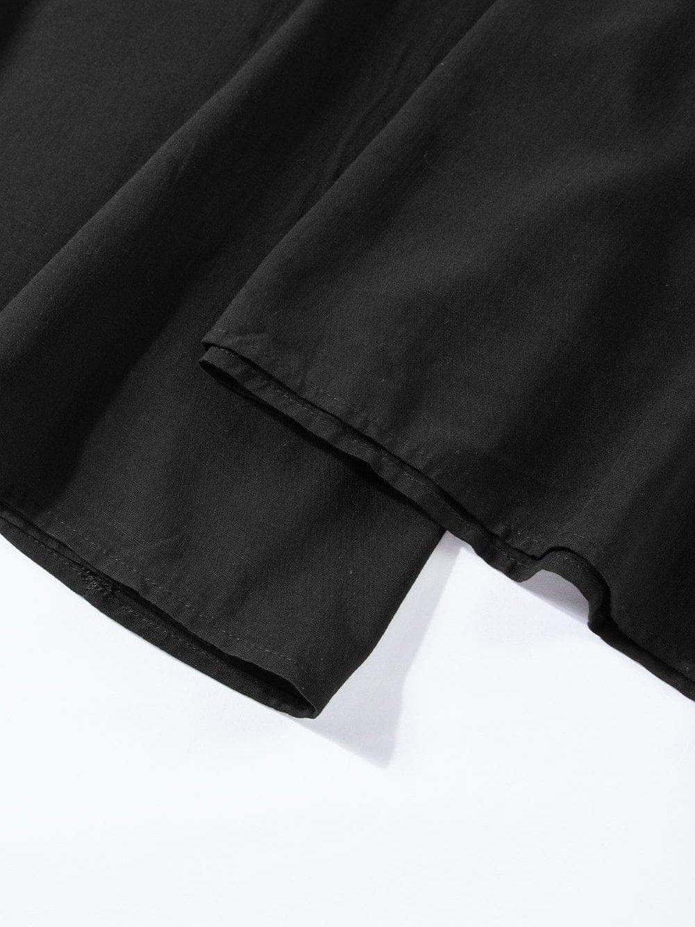 Black Drawstring Smocked High Waist Wide Leg Pants