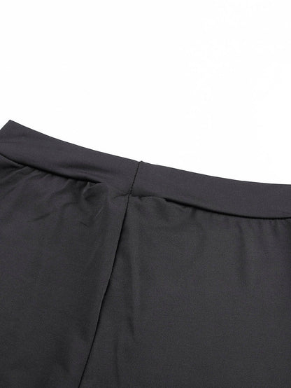 Black Grommet Lace Up Front Leggings