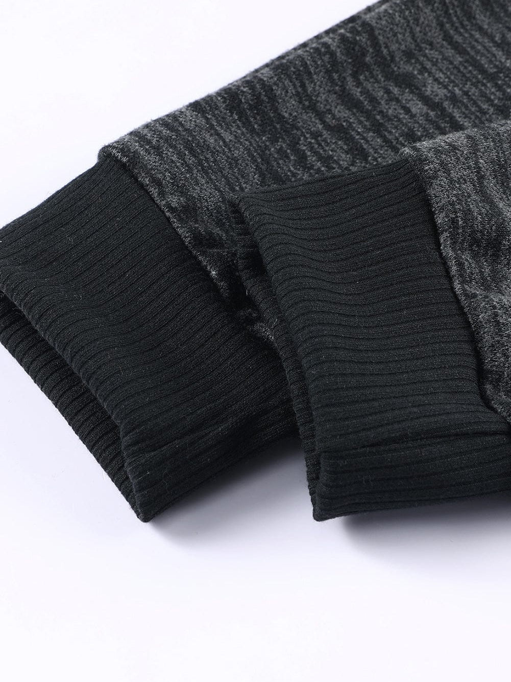 Black Heather Short Sleeve Drawstring High Waist Jumpsuit