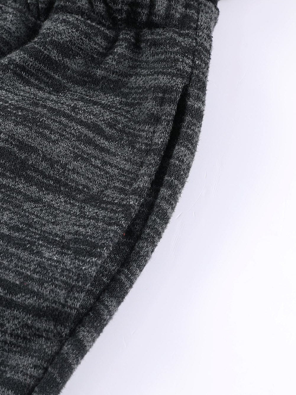 Black Heather Short Sleeve Drawstring High Waist Jumpsuit