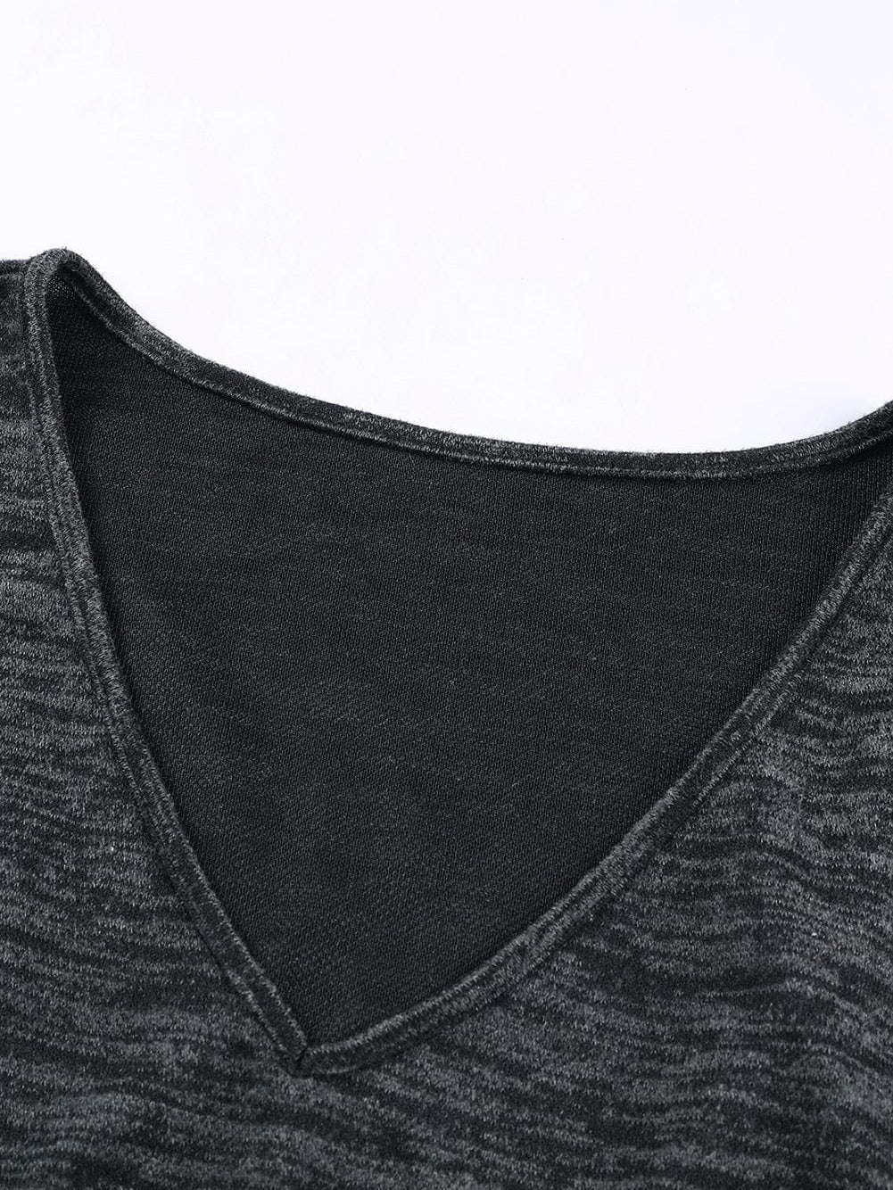 Black Heather Short Sleeve Drawstring High Waist Jumpsuit