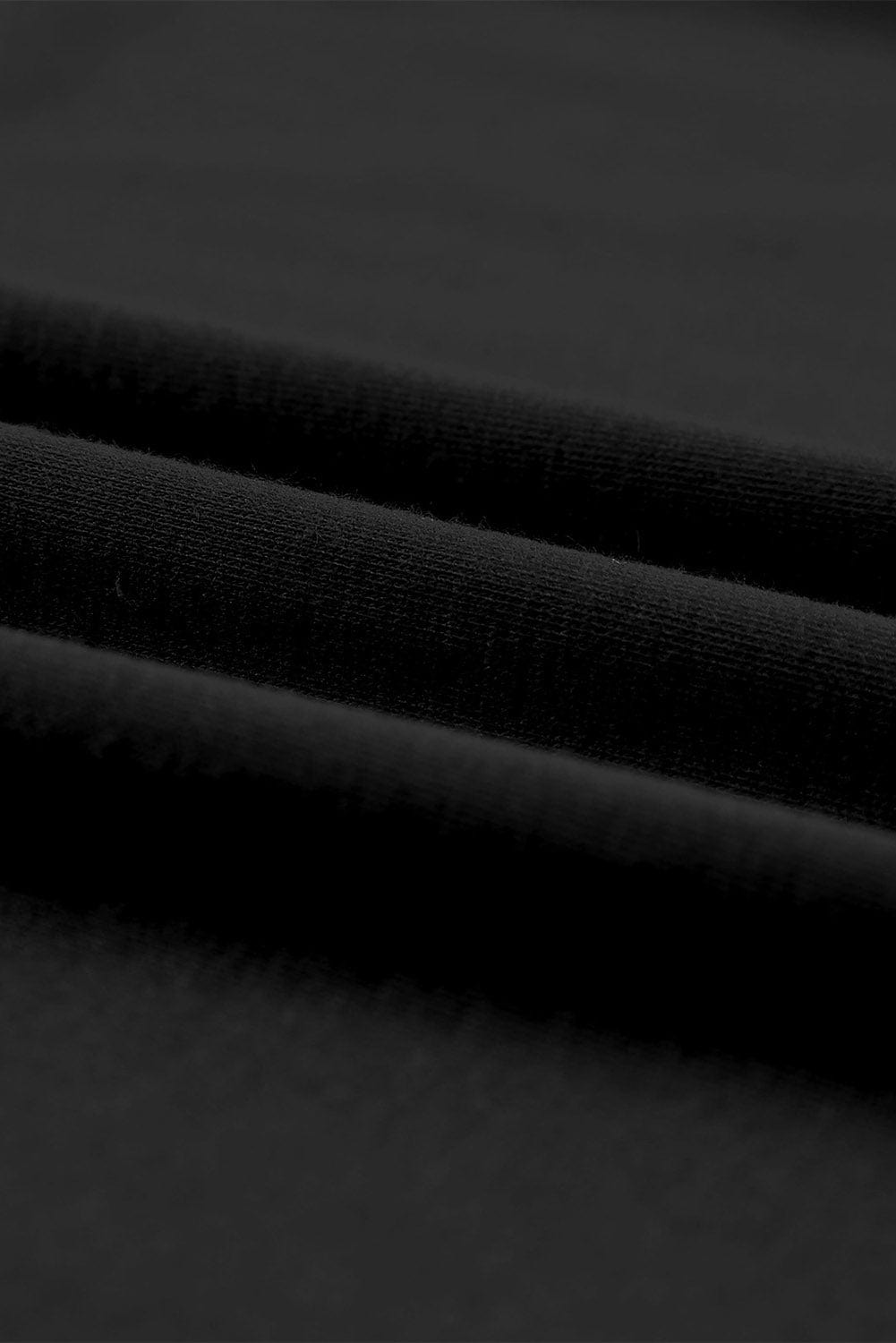 Black Lace-Up Hollow-out Tank Top