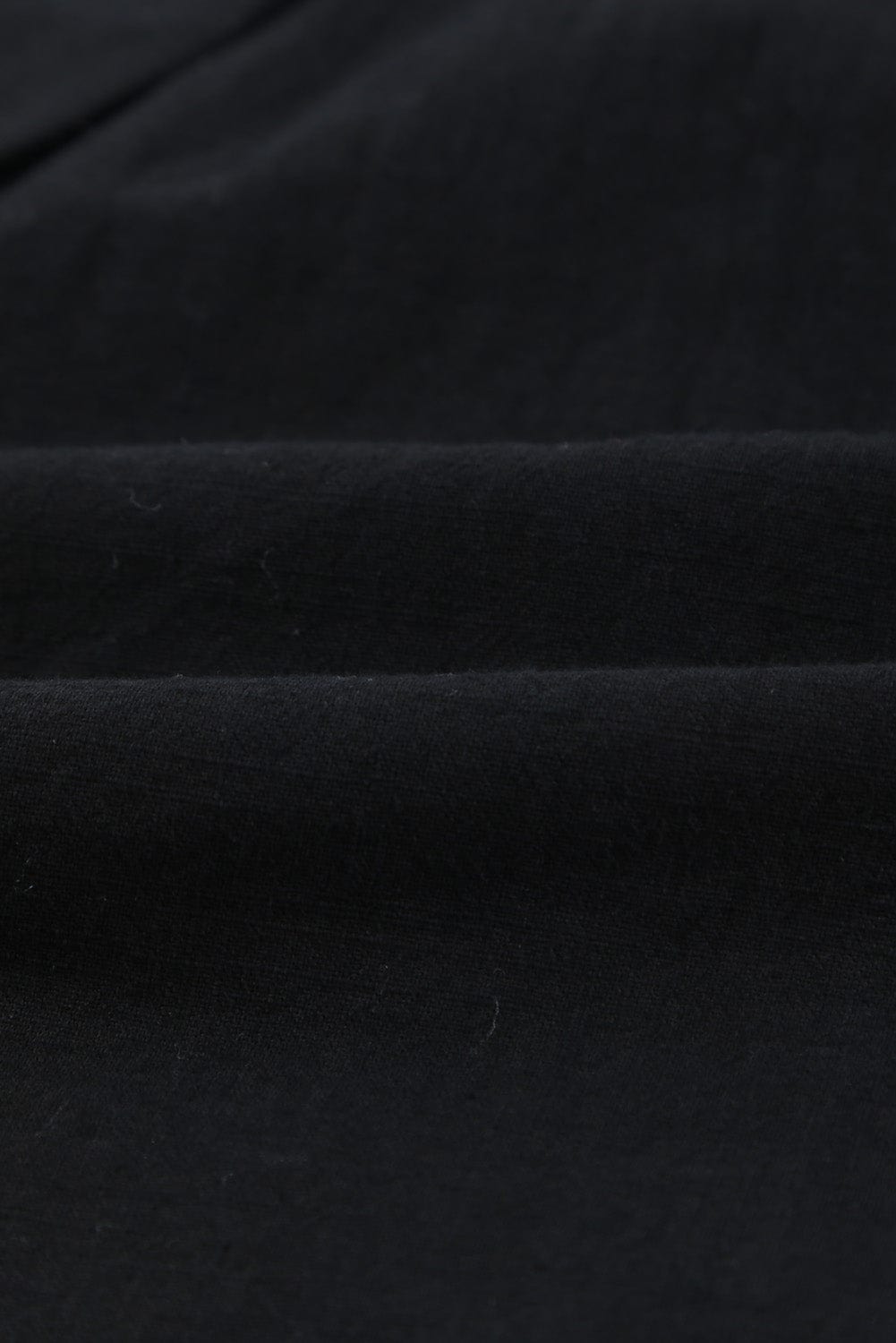 Black Linen Drawstring Shorts