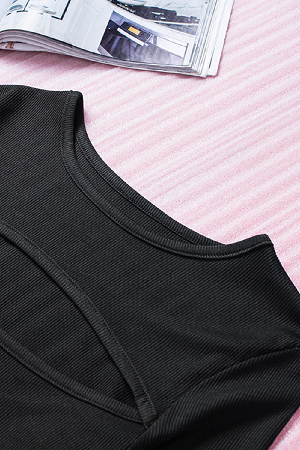 Black Sexy Cut-Out Bodycon Mini Dress with Long Sleeves