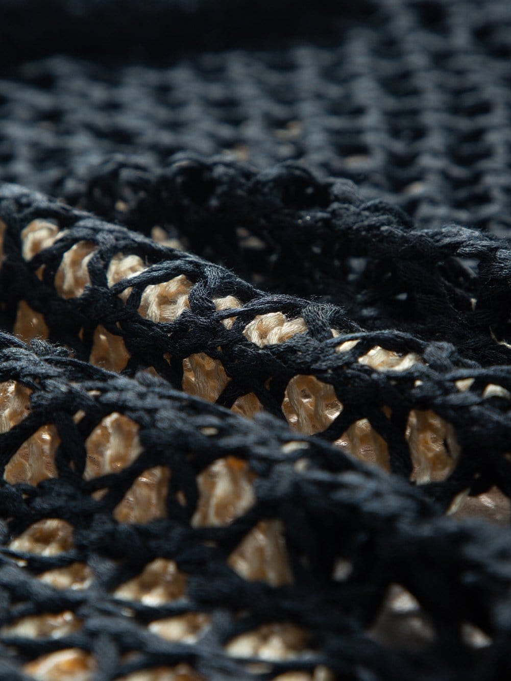 Black Star Crochet Knit Summer Top with Graphic Design