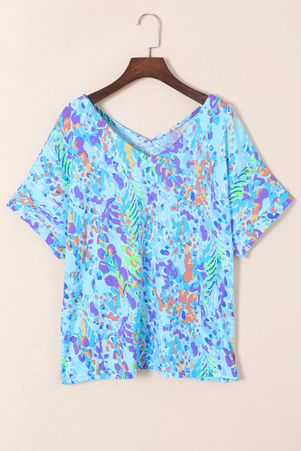 Blue Blossom Relaxed Fit Floral Top