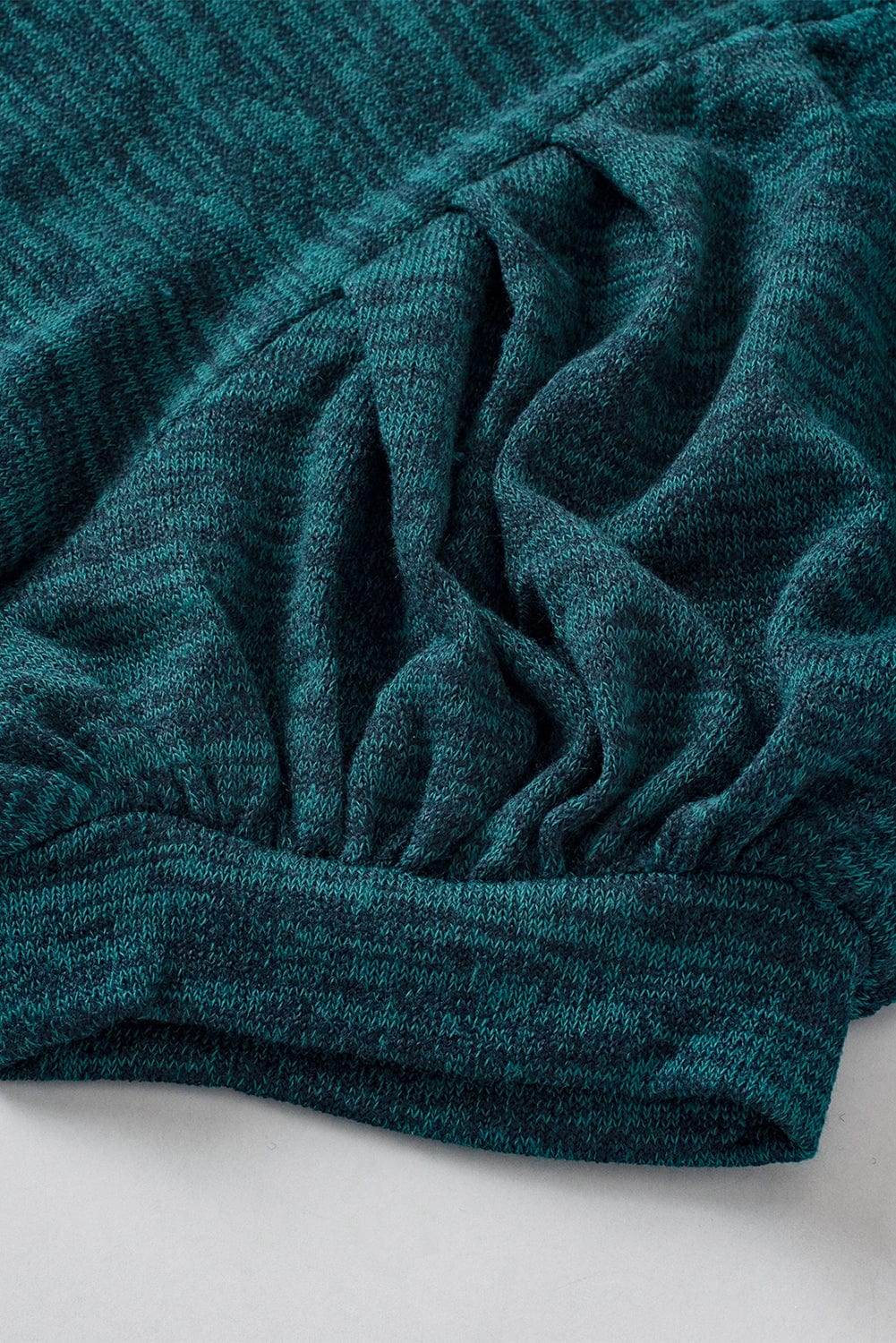 Blue Sapphire Button Detail Puff Sleeve Top