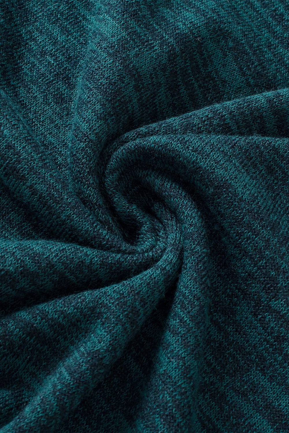 Blue Sapphire Button Detail Puff Sleeve Top