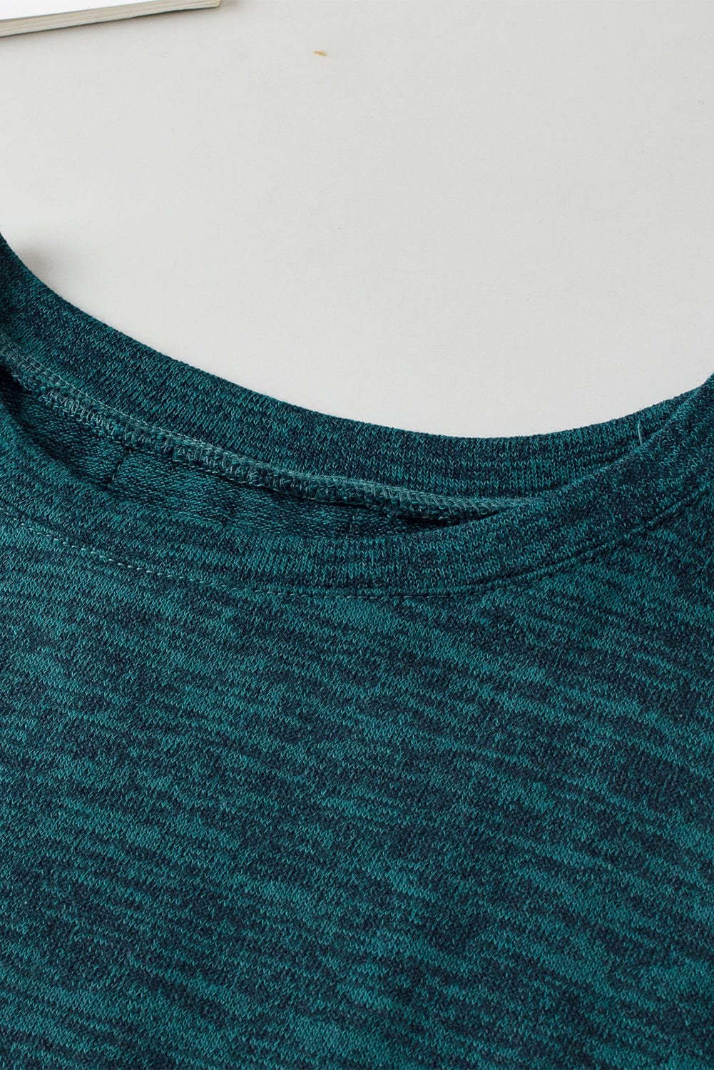 Blue Sapphire Button Detail Puff Sleeve Top