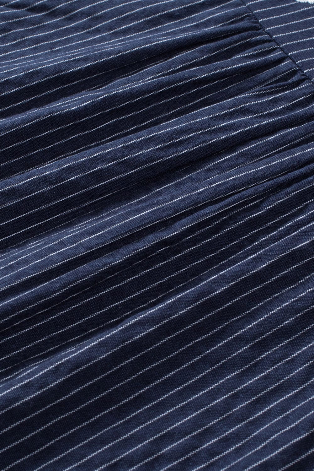 Blue Striped Embroidered Sleeveless Mini Dress with Southern Belle Style