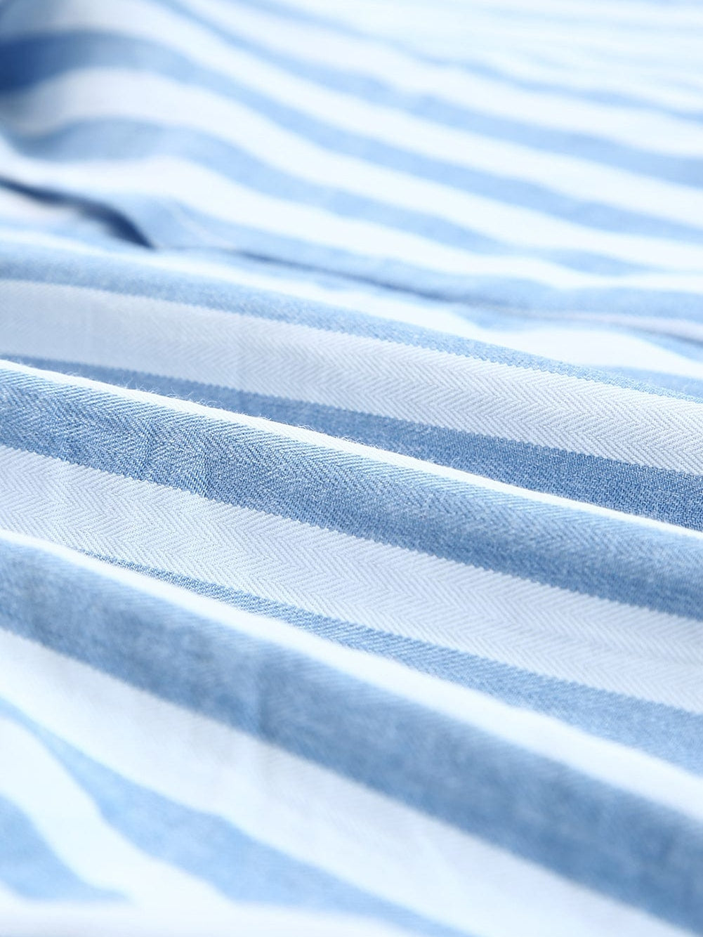 Blue Striped Tie-Back Ruffle Trim Sleeveless Tank Top