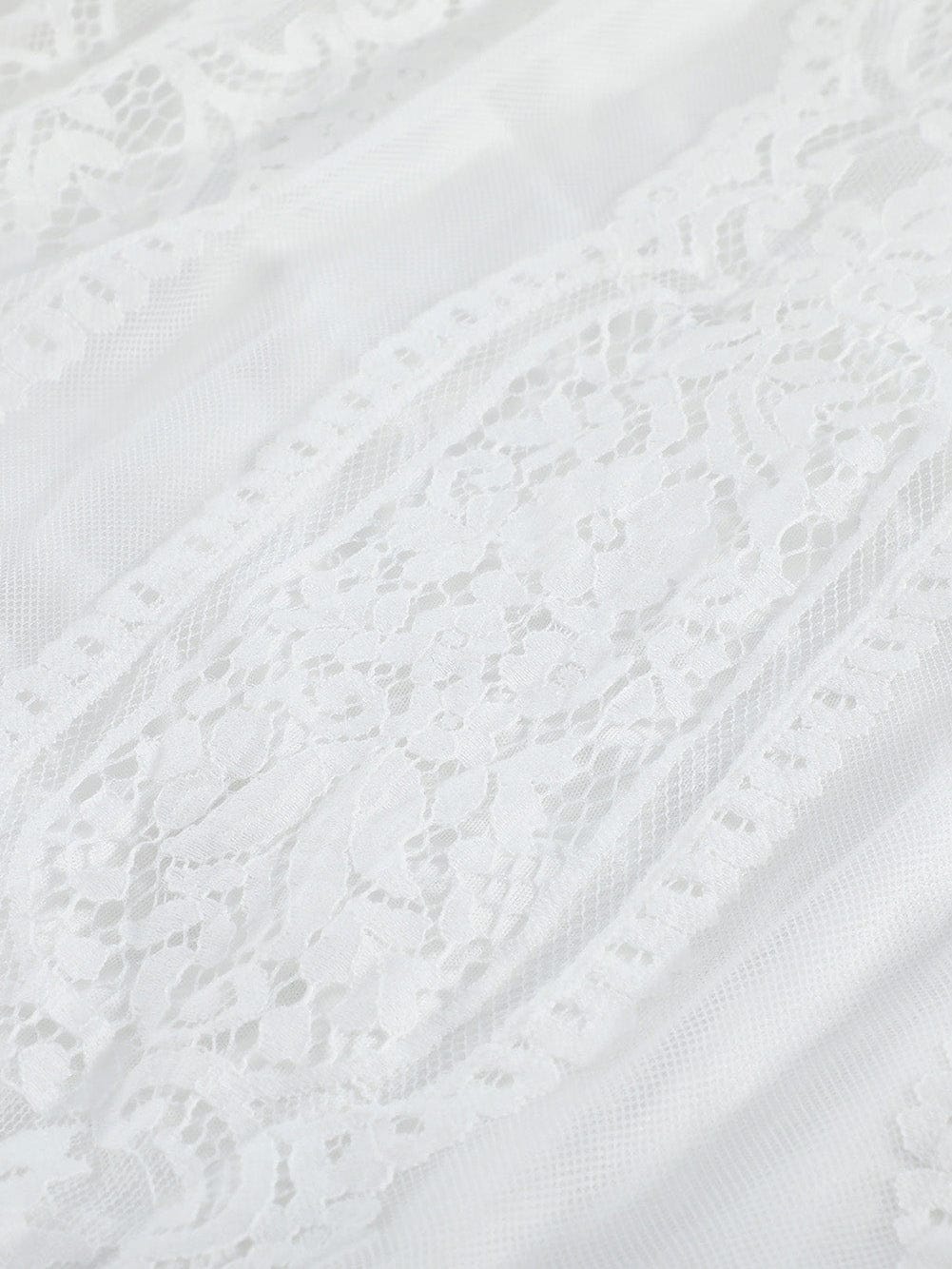 Blue White Lace Dream Maxi Dress