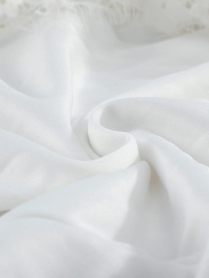 Blue White Lace Dream Maxi Dress