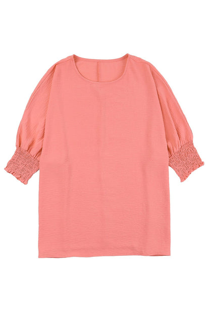Blushing Smocked Sleeve Top