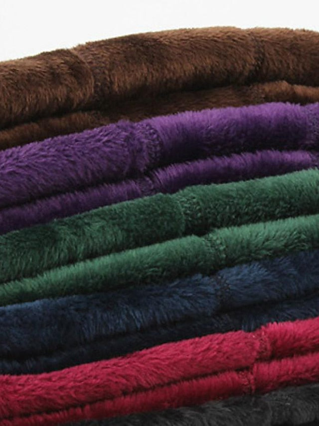 Fleece Lined Leggings for Women Thermal Warm High Waist Tummy Control One-Piece Seamless Leggings Stirrup Cotton Sports Activewear - LuckyFash™