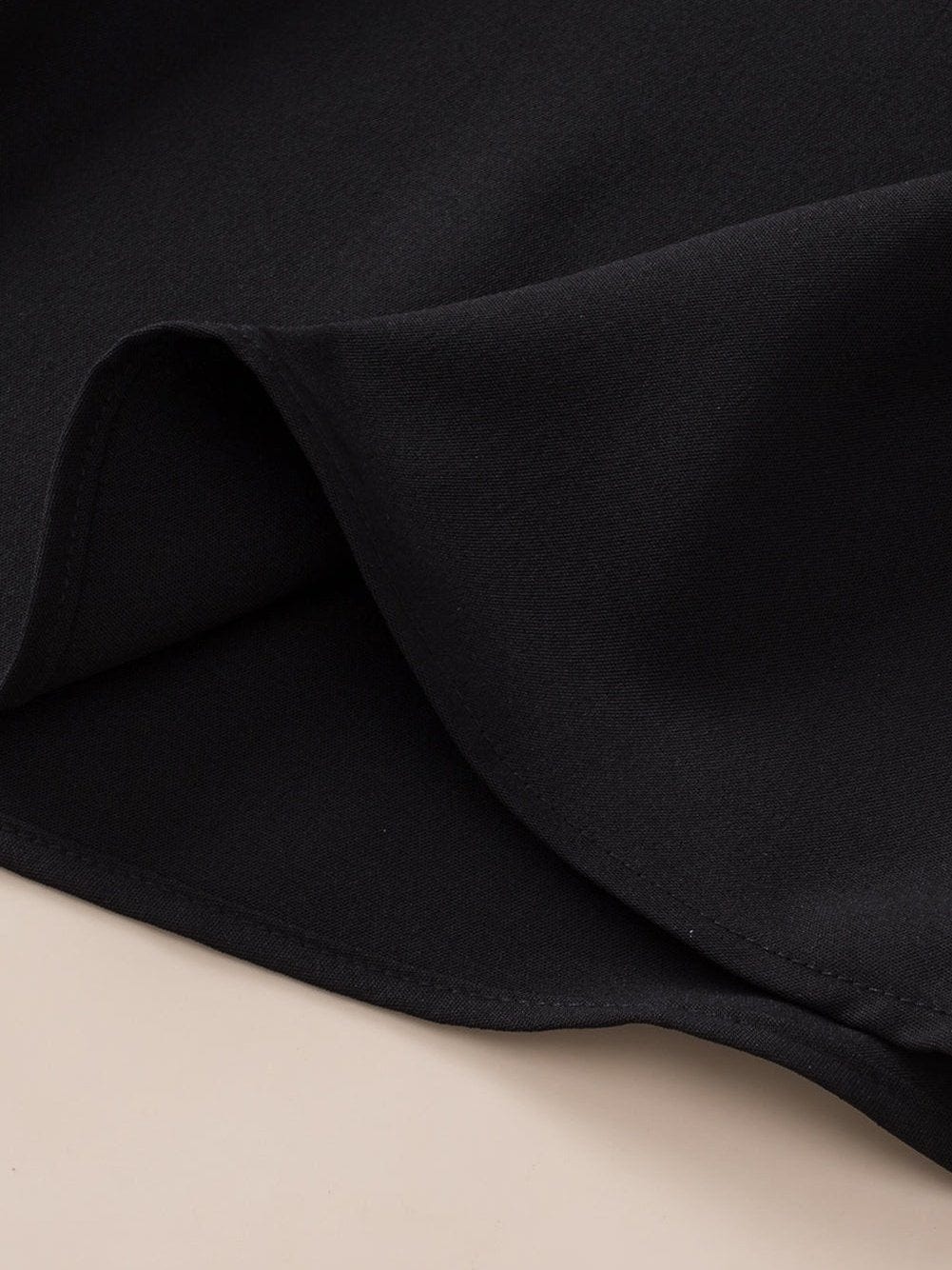 Bohemian Black Crochet Patchwork V-Neck Tunic