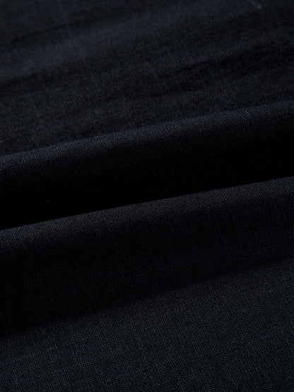 Bohemian Black V Neck Blouse with Floral Embroidery