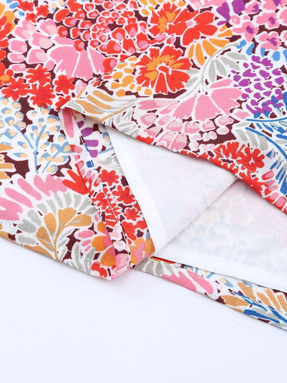 Bohemian Blossom Flutter Sleeve Mini Dress