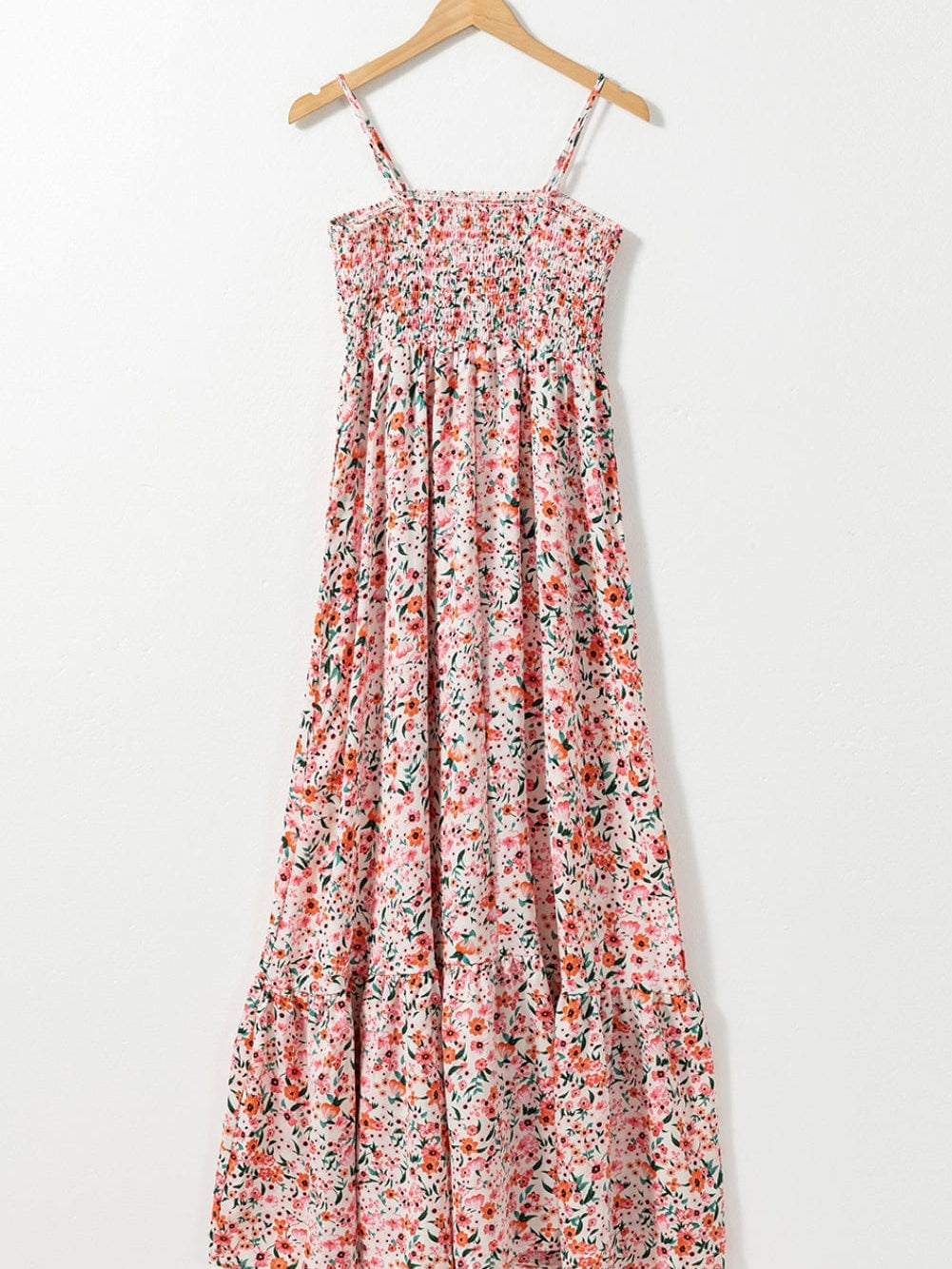 Bohemian Chic White Floral Maxi Dress with Ruffled Details