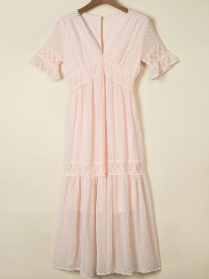 Bohemian Lace Insert Maxi Dress