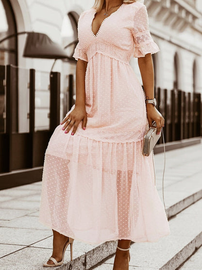 Bohemian Lace Insert Maxi Dress