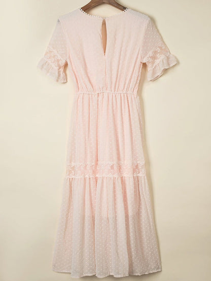 Bohemian Lace Insert Maxi Dress