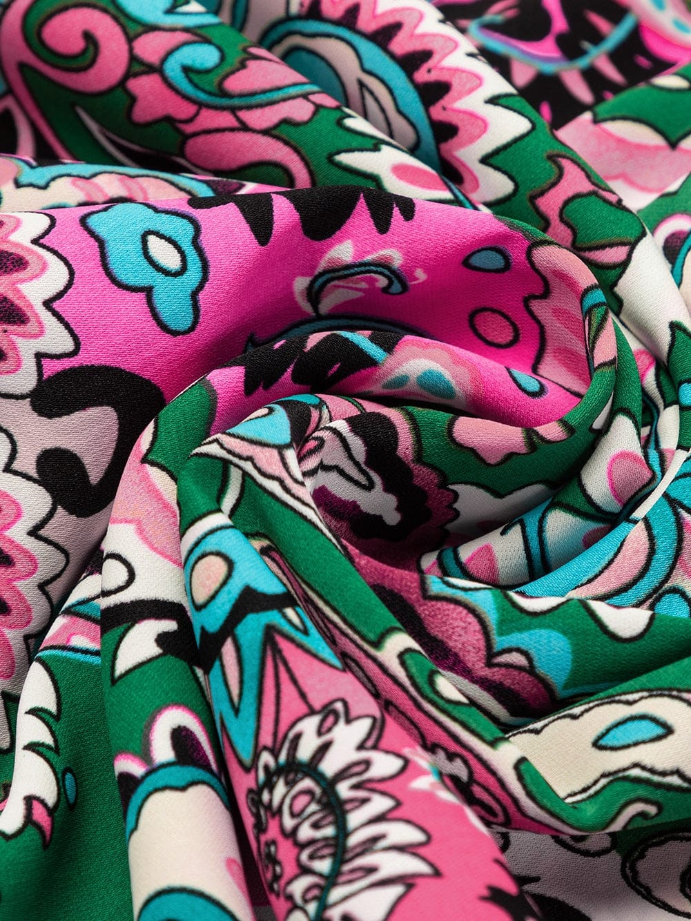 Bohemian Paisley Print Smocked Boho Dress