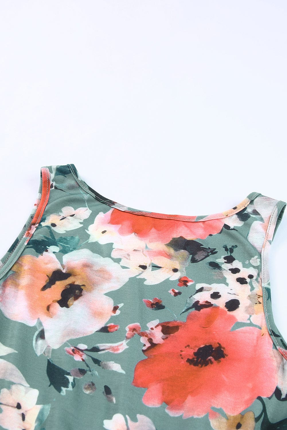 Bohemian Sky Blue Floral Maxi Dress with High Waist