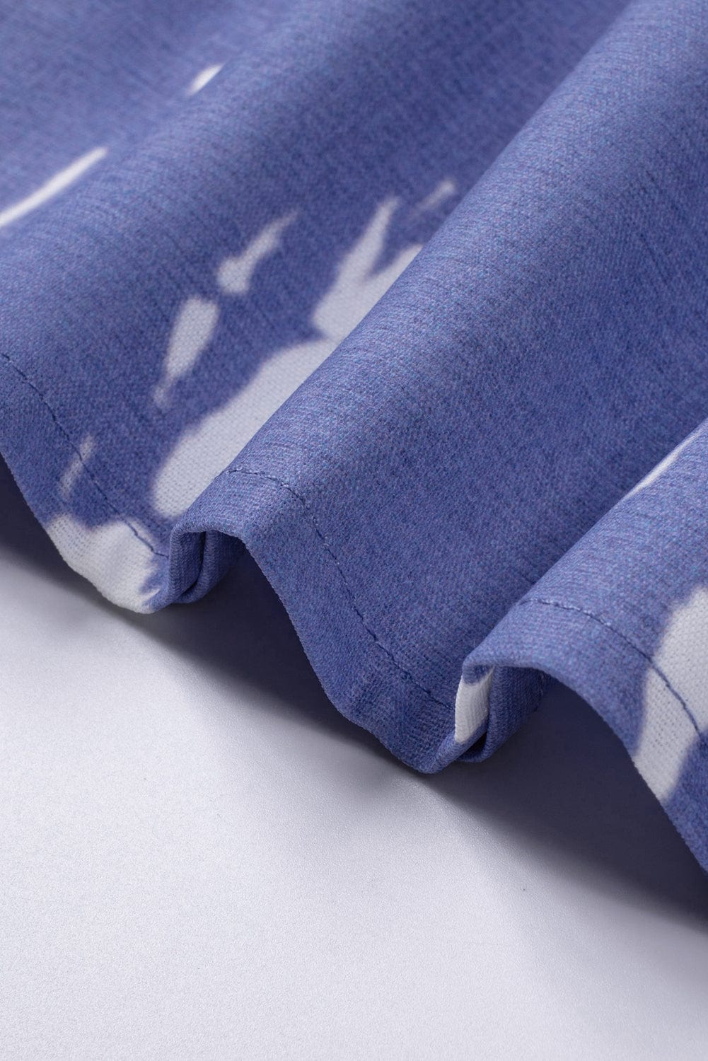 Boho-Chic Blue Tie Dye Drawstring Shorts