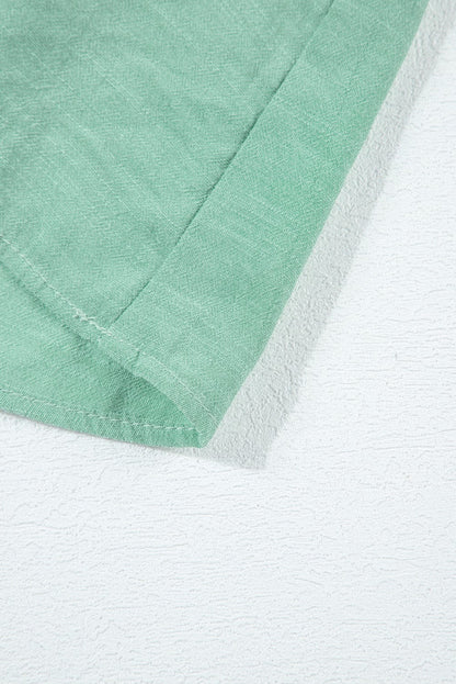 Boho Chic Crochet Detail Halter Tank Top in Mist Green