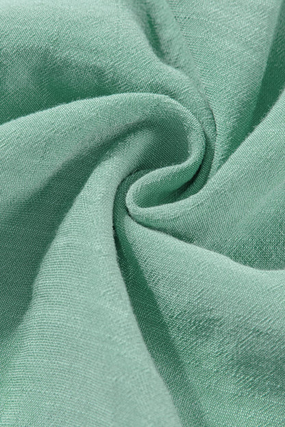 Boho Chic Crochet Detail Halter Tank Top in Mist Green