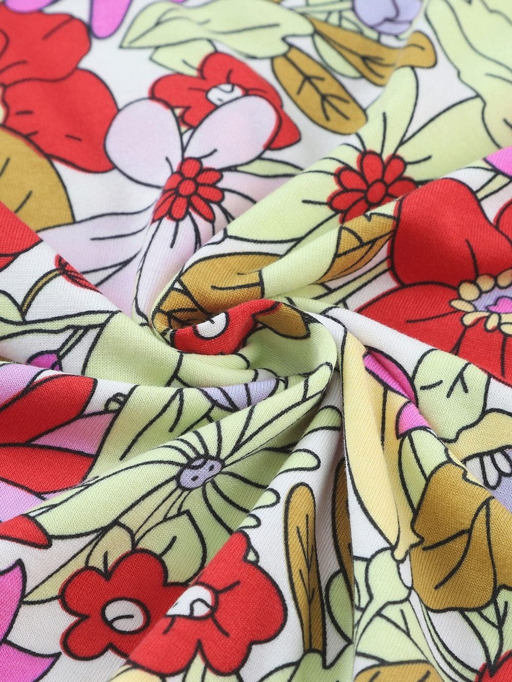 Boho Chic Green Floral Sleeveless Mini Dress