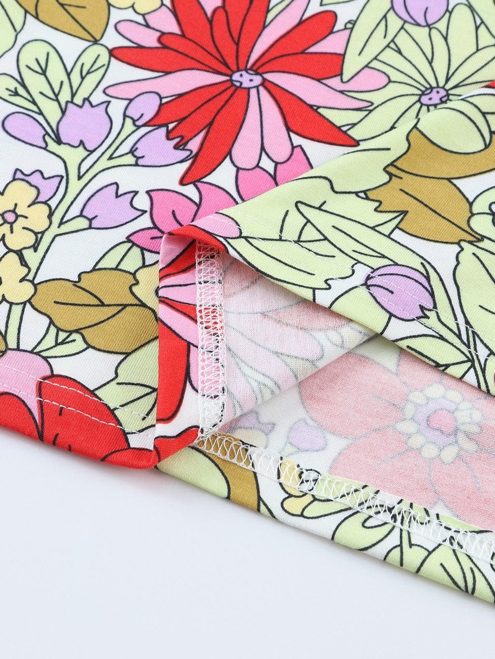 Boho Chic Green Floral Sleeveless Mini Dress