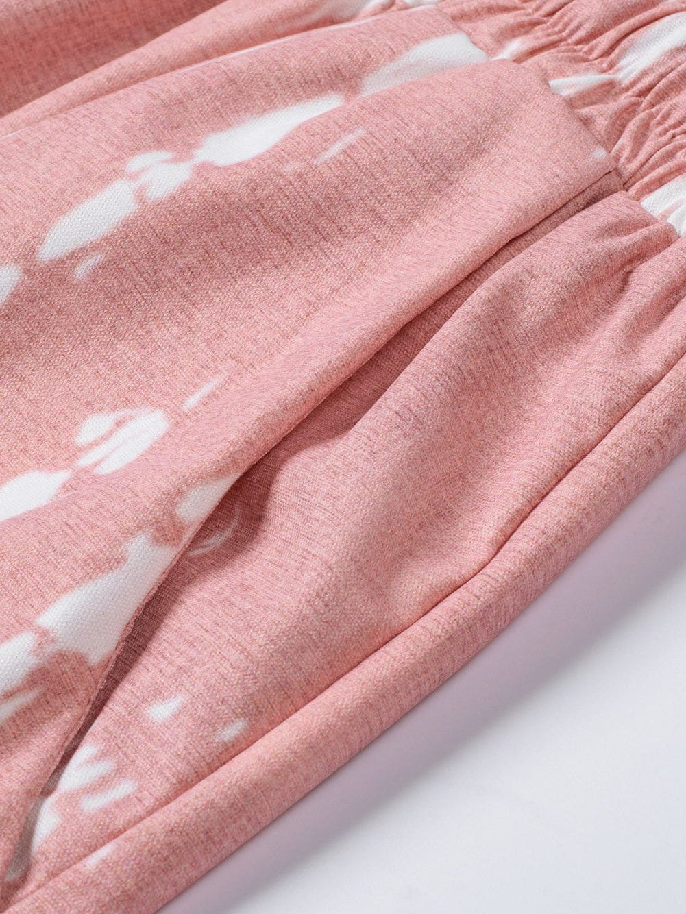 Boho Chic Pink Tie Dye Drawstring Summer Shorts