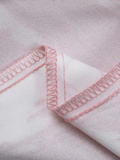 Boho Chic Pink Tie Dye Drawstring Summer Shorts