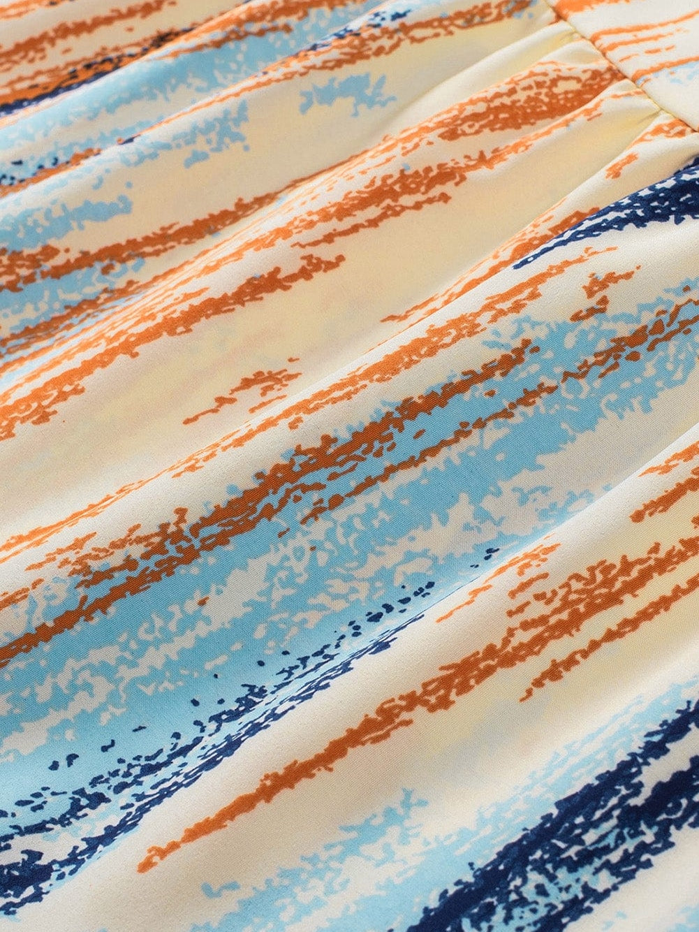 Boho Chic Striped Print Tie-Shoulder Mini Dress