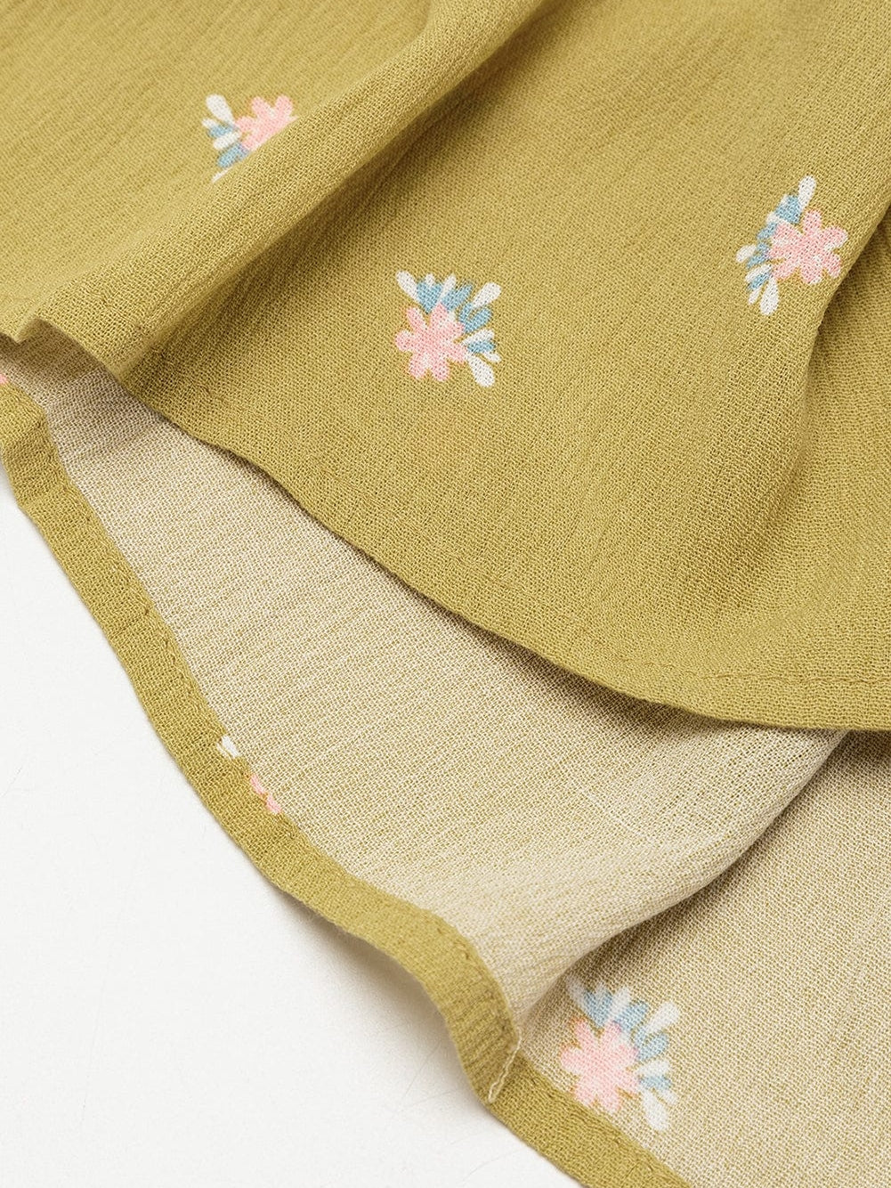 Boho Yellow Floral Ruffle Midi Dress