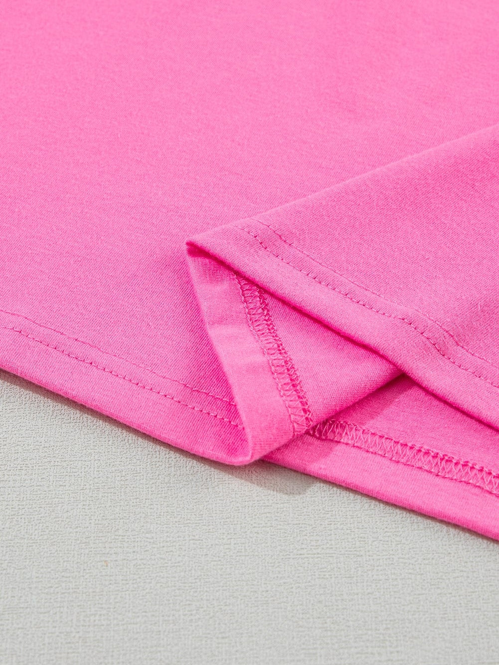 Bonbon Abstract Print Ruffle Sleeve V-Neck T-shirt