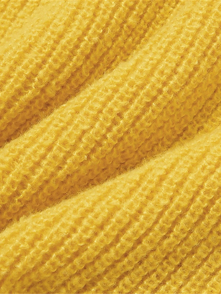 Women's Pullover Sweater Jumper Crew Neck Ribbed Knit Polyester Oversized Fall Winter Regular Daily Going out Weekend Stylish Casual Soft Long Sleeve Solid Color Black Yellow Navy Blue S M L