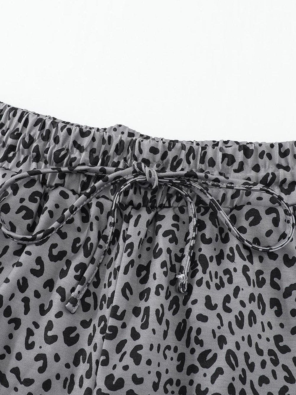 Breezy Gray Leopard Print Joggers