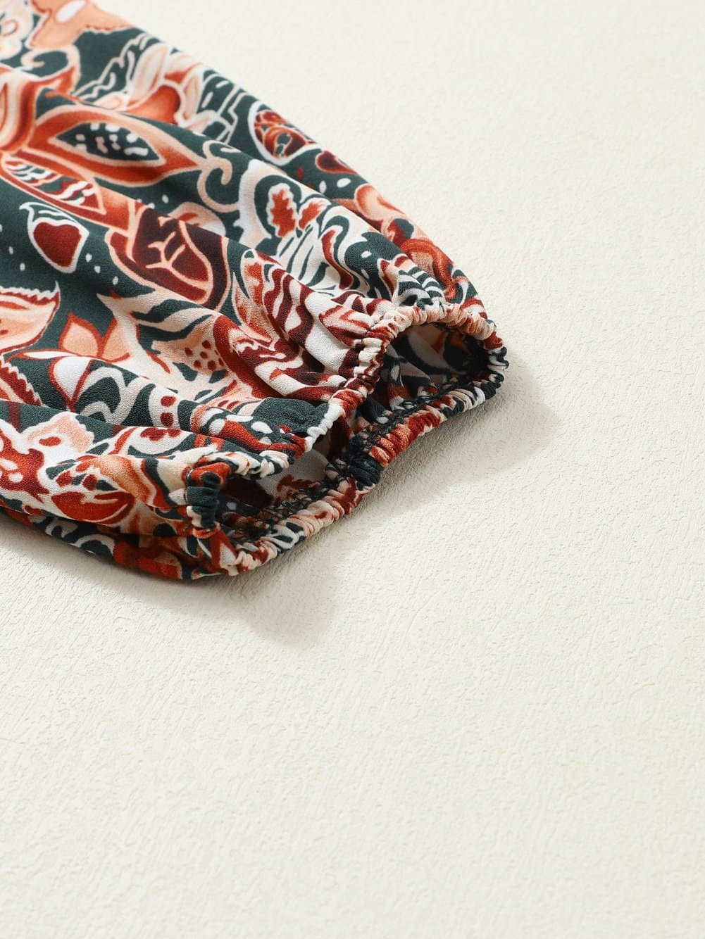 Brown Paisley Print Flowy Bohemian Mini Dress