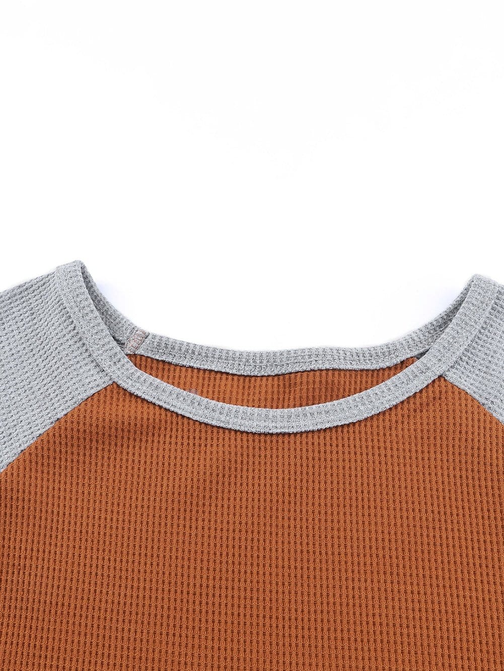 Brown Waffle Knit Leopard Patchwork Mini Dress with Ruffle Details